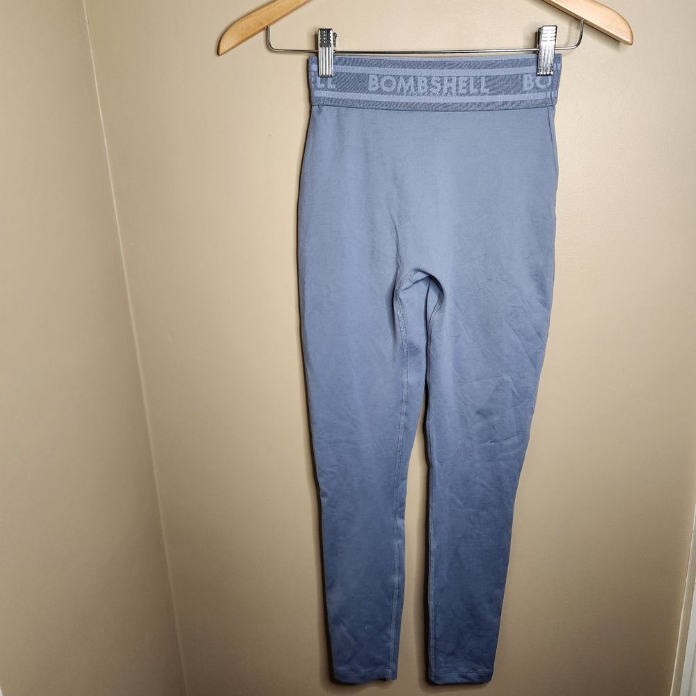 Bombshell Sportswear Blue Scrunch Butt Seamless High Waist Leggings XSmall